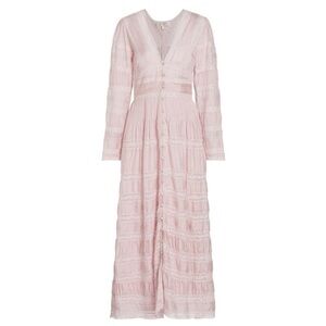 LoveShackFancy Ellitia Lace Buttoned Maxi Dress SZ 2 NWOT